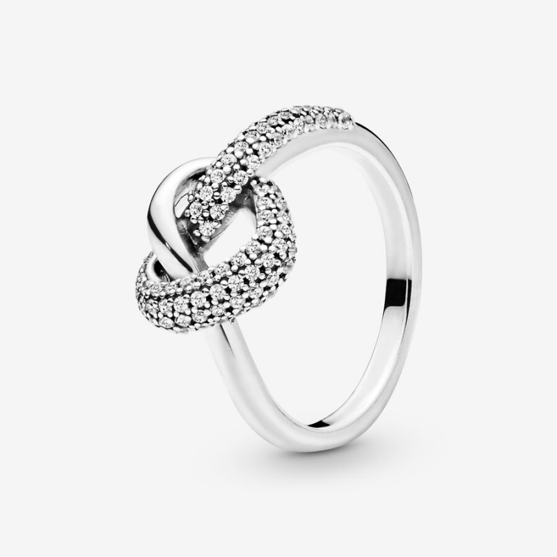 Pandora Knotted Heart Ring Romantic Jewelry | 037DXAPBV