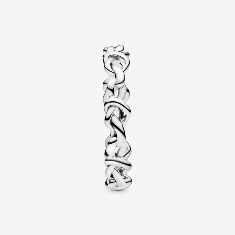 Pandora Knotted Hearts Ring Romantic Jewelry | 594YZEBCT