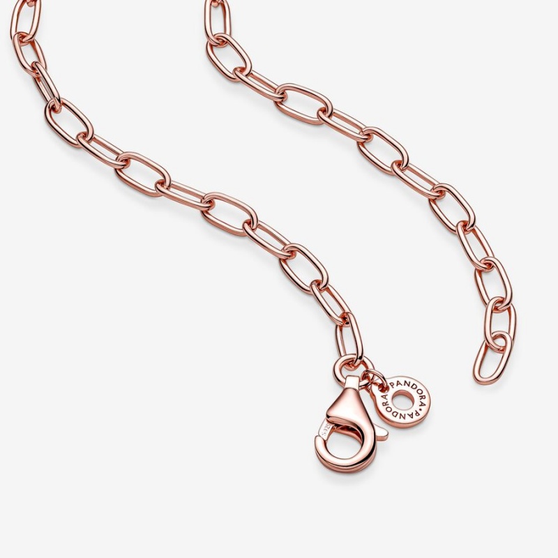 Pandora Link Chain Necklace Rose Gold Plated | 815XMEFWU