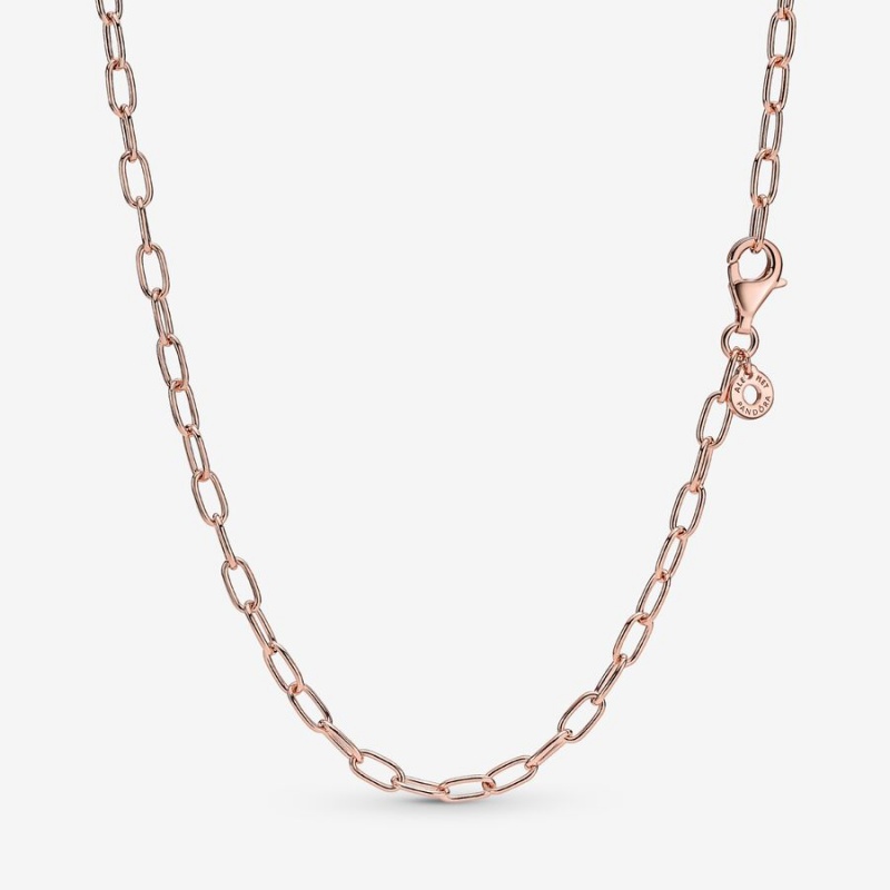 Pandora Link Chain Necklace Rose Gold Plated | 815XMEFWU