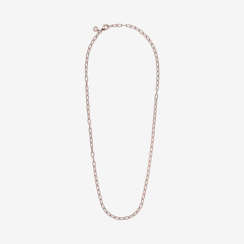 Pandora Link Chain Necklace Rose Gold Plated | 815XMEFWU