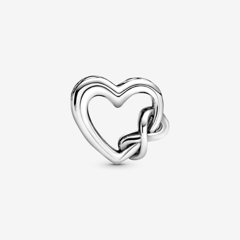 Pandora Love You Mum Infinity Heart Charm Sterling Silver | 758DAHGEN