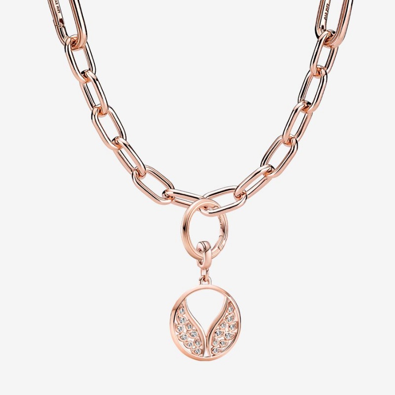 Pandora ME Burning Wings Necklace Set Rose Gold Plated | 304LWBODH