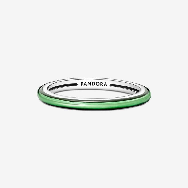 Pandora ME Laser Green Ring Sterling Silver | 065BYIVMQ