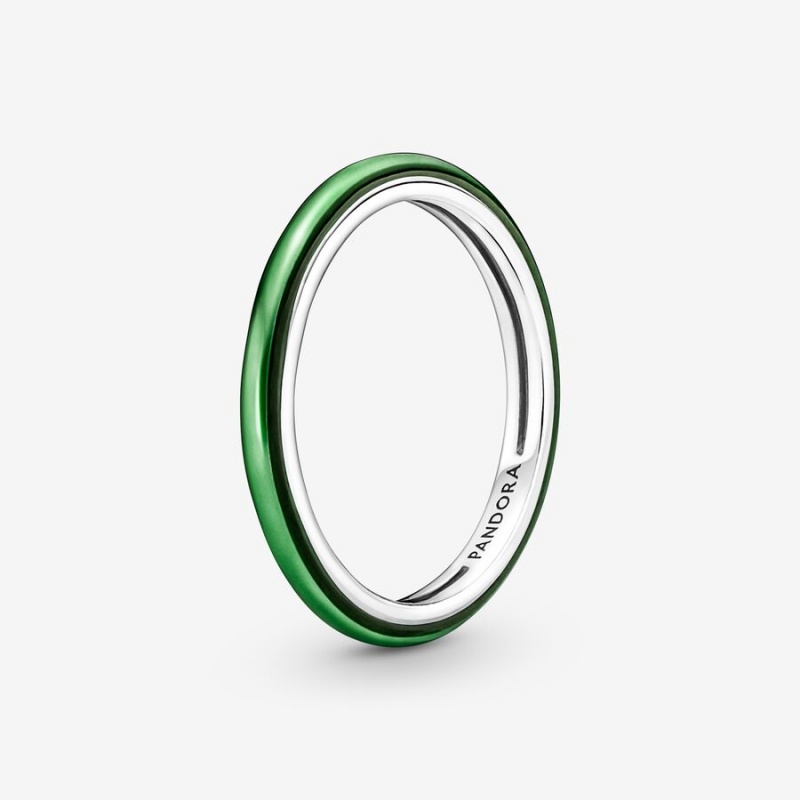 Pandora ME Laser Green Ring Sterling Silver | 065BYIVMQ