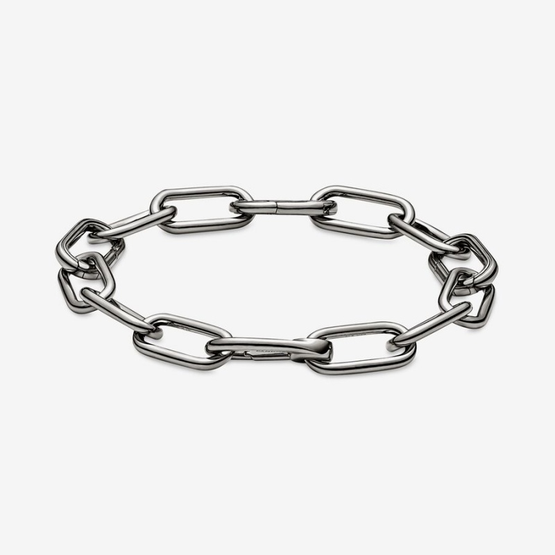 Pandora ME Link Chain Bracelet Ruthenium Plated | 563HJXISE