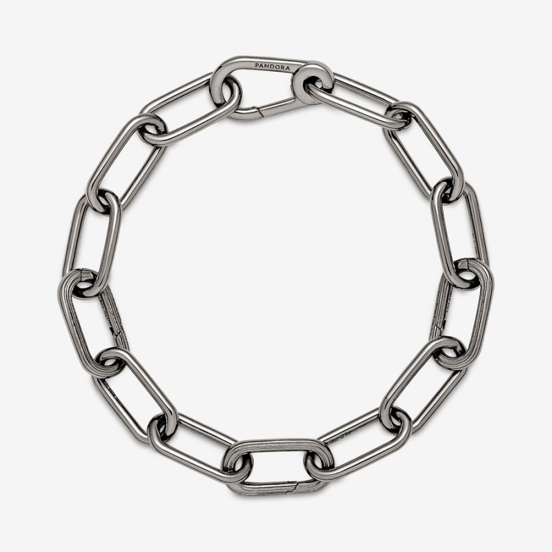 Pandora ME Link Chain Bracelet Ruthenium Plated | 563HJXISE