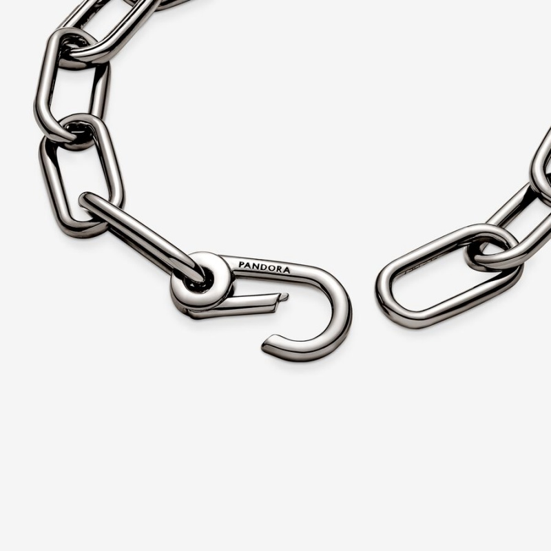 Pandora ME Link Chain Bracelet Ruthenium Plated | 563HJXISE