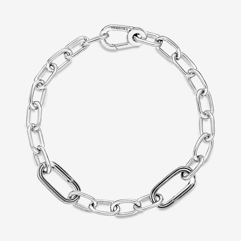 Pandora ME Link Chain Bracelet Sterling Silver | 436FEVROY