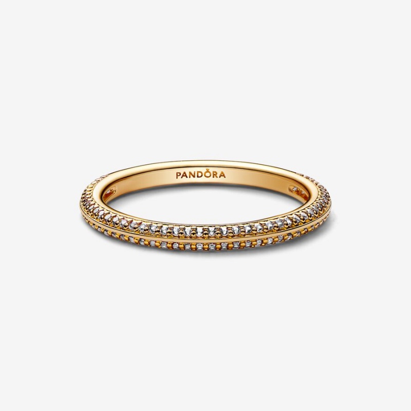 Pandora ME Pavé Ring Gold Plated | 762ZPFEAH