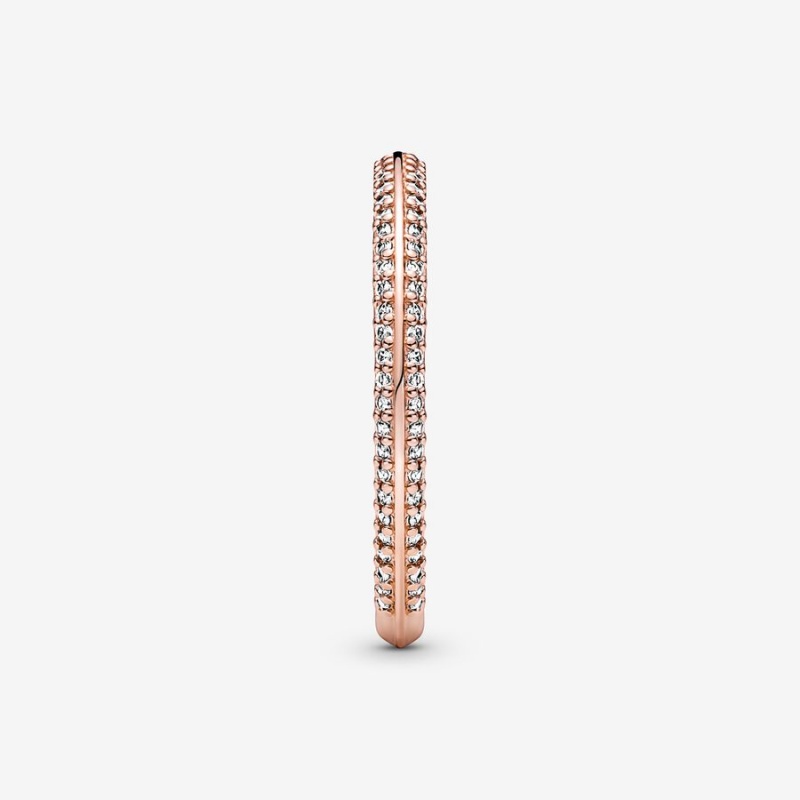 Pandora ME Pavé Ring Rose Gold Plated | 075OCWXQE