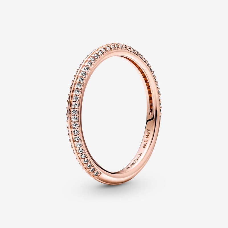 Pandora ME Pavé Ring Rose Gold Plated | 075OCWXQE