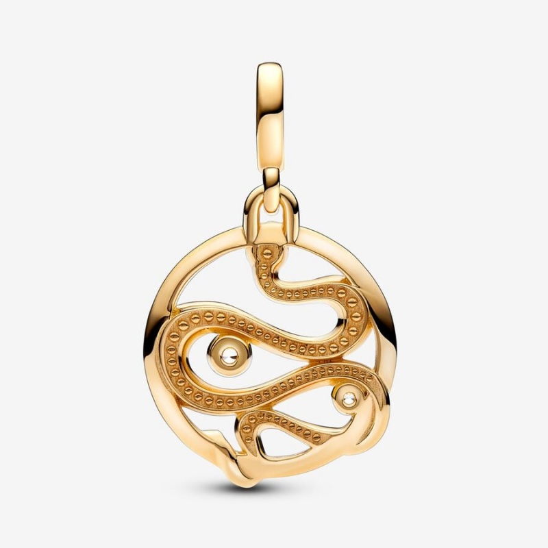 Pandora ME Pavé Snake Medallion Gold Plated | 607WTCHSR