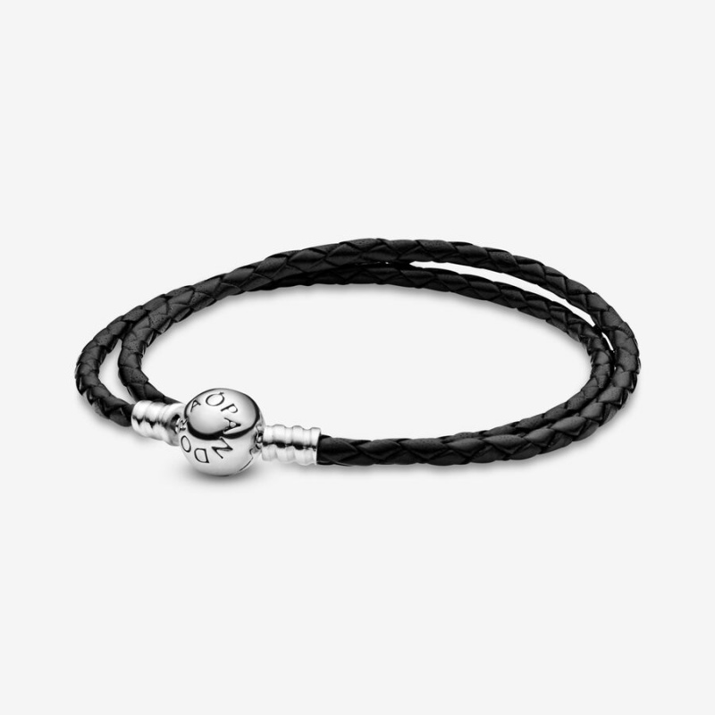 Pandora Marvel Black Panther Leather Bracelet Set | 237FCXRTJ