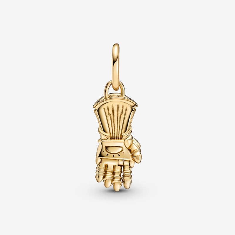 Pandora Marvel The Avengers Infinity Gauntlet Dangle Charm Gold Plated | 362NBTIKE