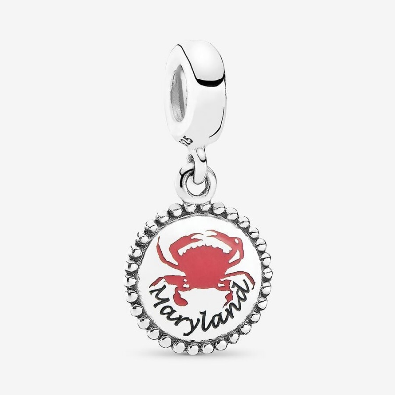 Pandora Maryland Crab Dangle Charm, Mixed Enamel Sterling Silver | 405ZCPSEA