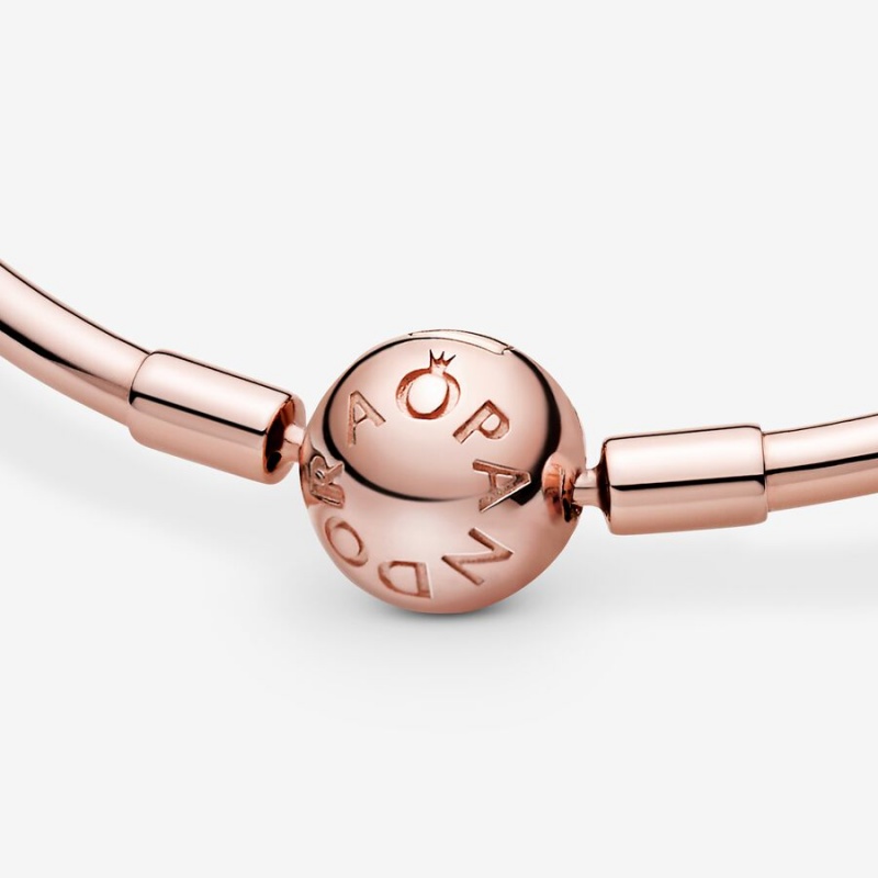 Pandora Moments Bangle Rose Gold Plated | 971ADYMQB