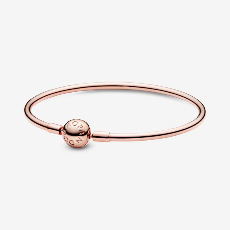 Pandora Moments Bangle Rose Gold Plated | 971ADYMQB