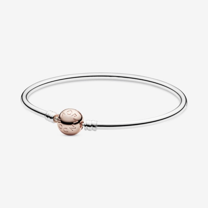 Pandora Moments Bangle Two-tone | 716EMKFNY