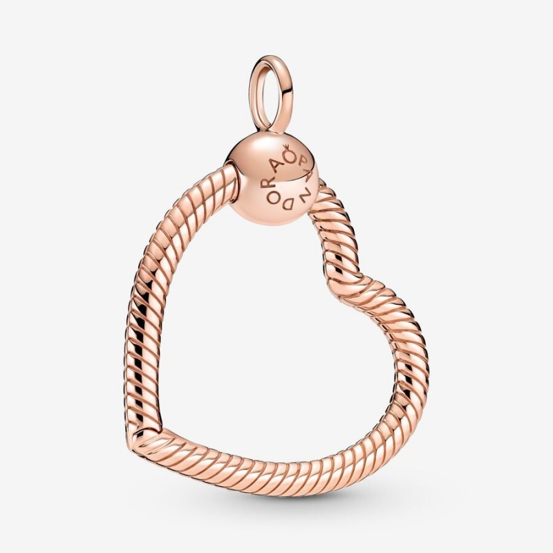 Pandora Moments Heart Charm Pendant Rose Gold Plated | 406QLXGOE