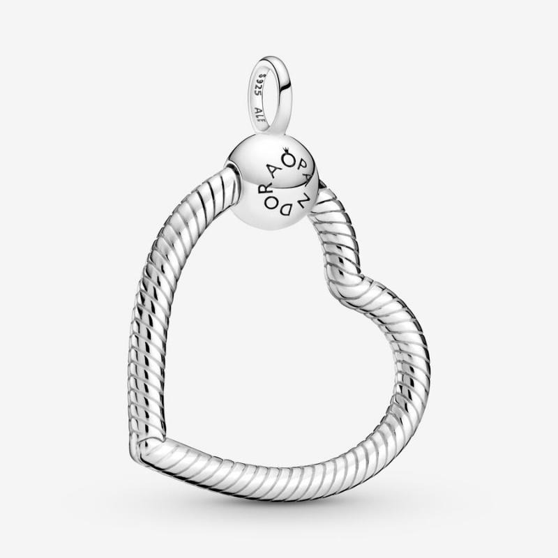 Pandora Moments Heart Charm Pendant Sterling Silver | 185ZEQNWJ