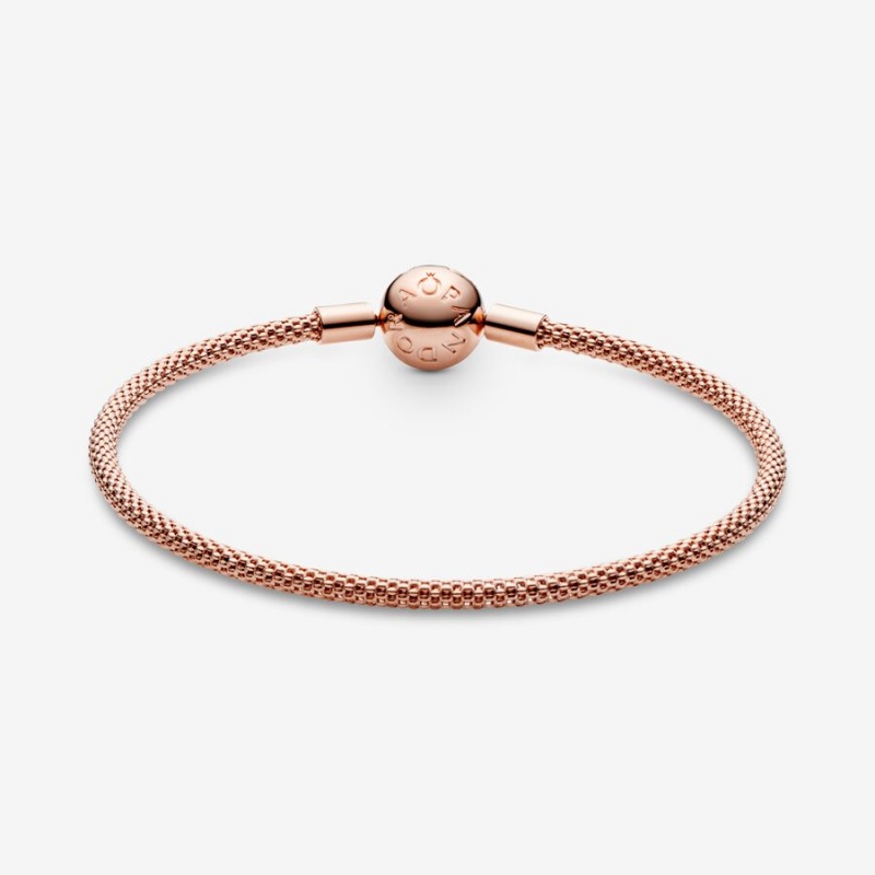 Pandora Moments Mesh Bracelet Rose Gold Plated | 638HYCATV