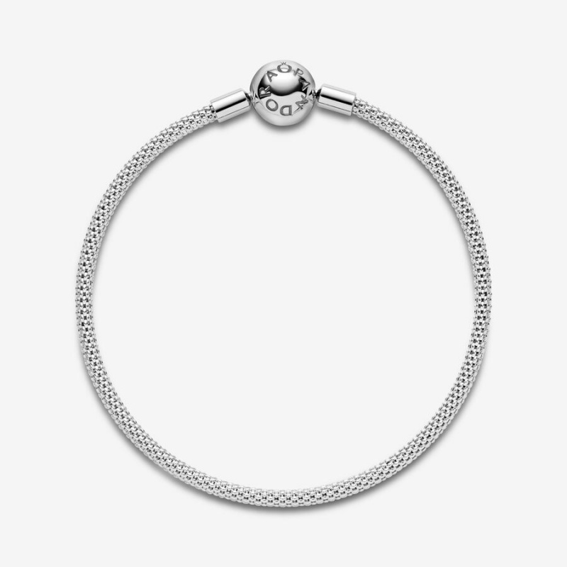 Pandora Moments Mesh Bracelet Sterling Silver | 029XBUCGI