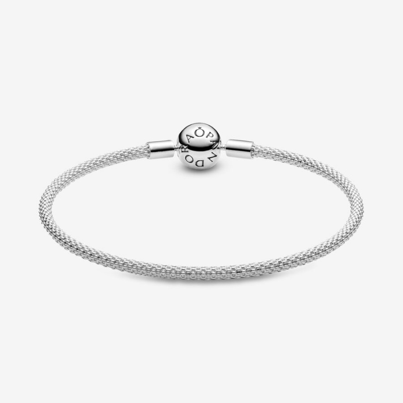 Pandora Moments Mesh Bracelet Sterling Silver | 029XBUCGI