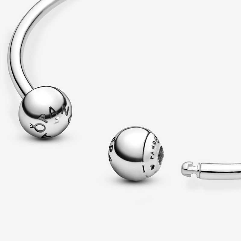 Pandora Moments Open Bangle Sterling Silver | 952ATQWFK