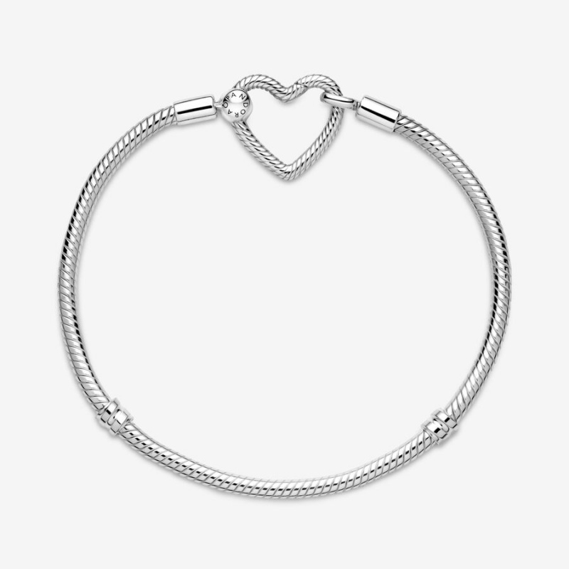 Pandora Moments Padlock & Heart Bracelet Gift Set Sterling Silver | 795BXRSNP