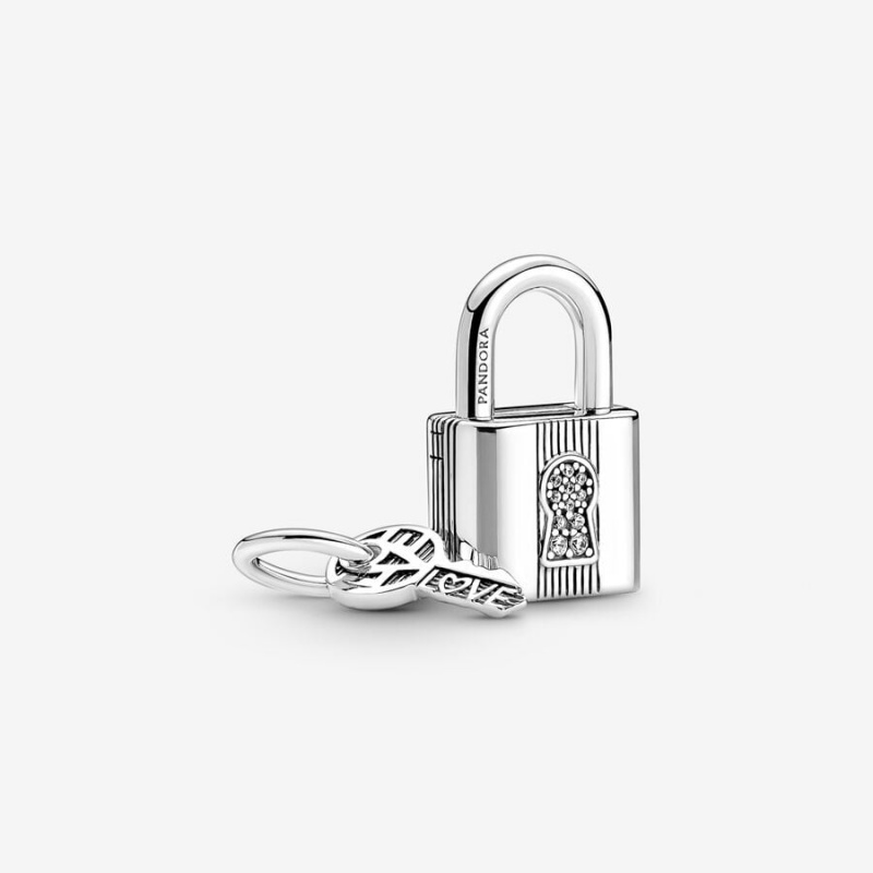 Pandora Moments Padlock & Heart Bracelet Gift Set Sterling Silver | 795BXRSNP