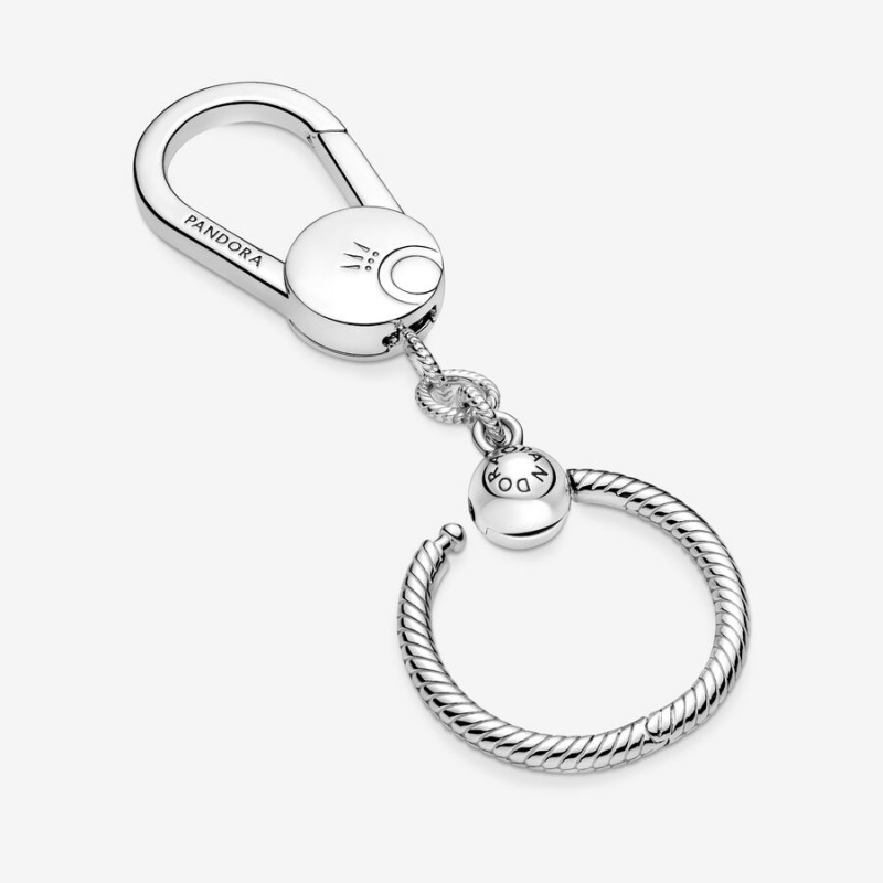 Pandora Moments Small Bag Charm Holder Sterling Silver | 035YWKIOU