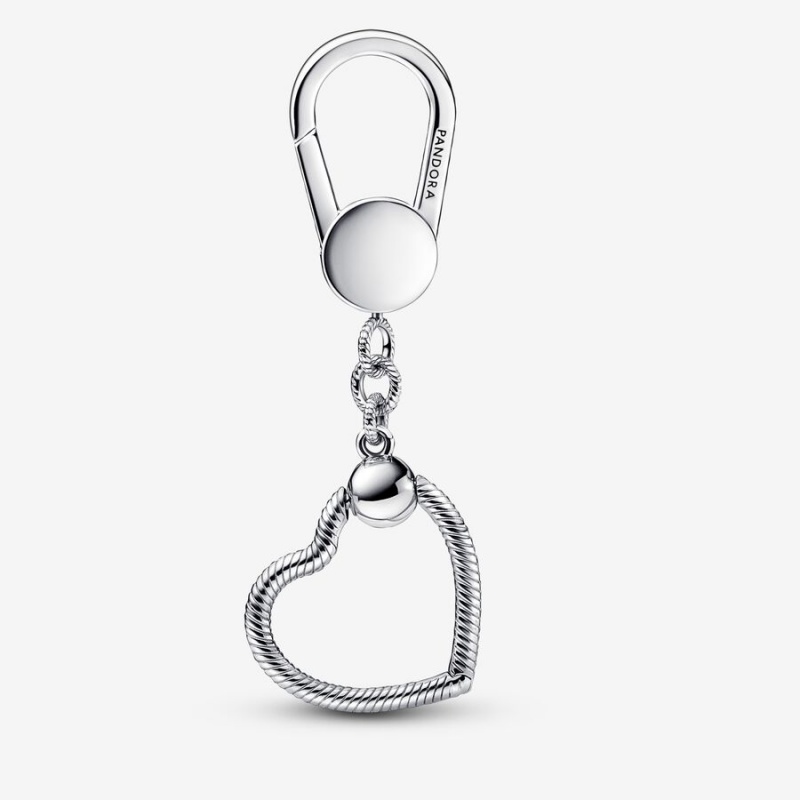 Pandora Moments Small Heart Bag Charm Holder Sterling Silver | 964RWIUSA