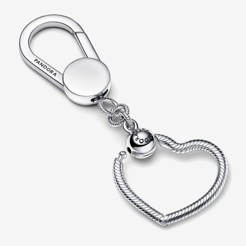 Pandora Moments Small Heart Bag Charm Holder Sterling Silver | 964RWIUSA