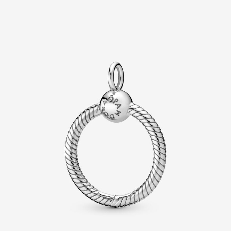 Pandora Moments Small O Pendant Sterling Silver | 318DZPVMU