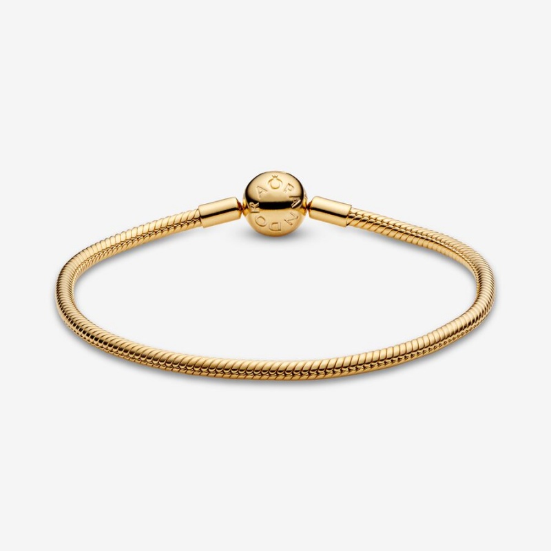 Pandora Moments Snake Chain Bracelet Gold Plated | 463GJMITF