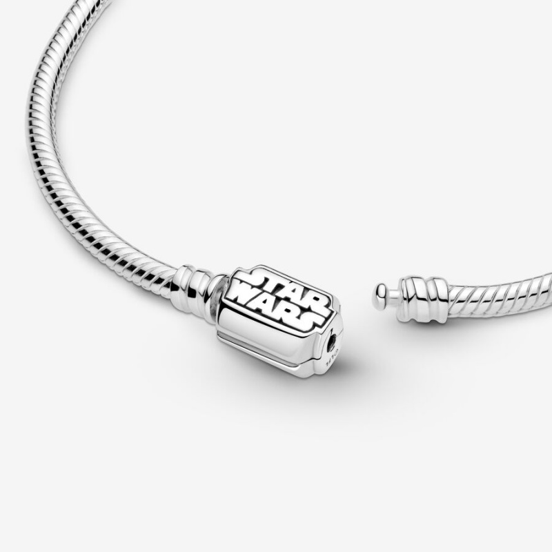 Pandora Moments Star Wars Snake Chain Clasp Bracelet Sterling Silver | 741XCWATF