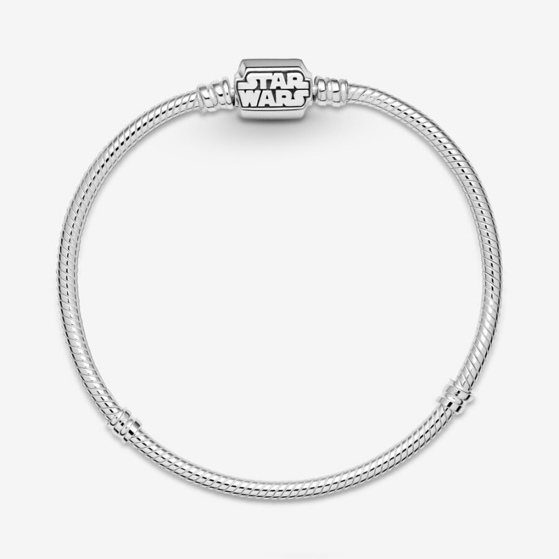 Pandora Moments Star Wars Snake Chain Clasp Bracelet Sterling Silver | 741XCWATF