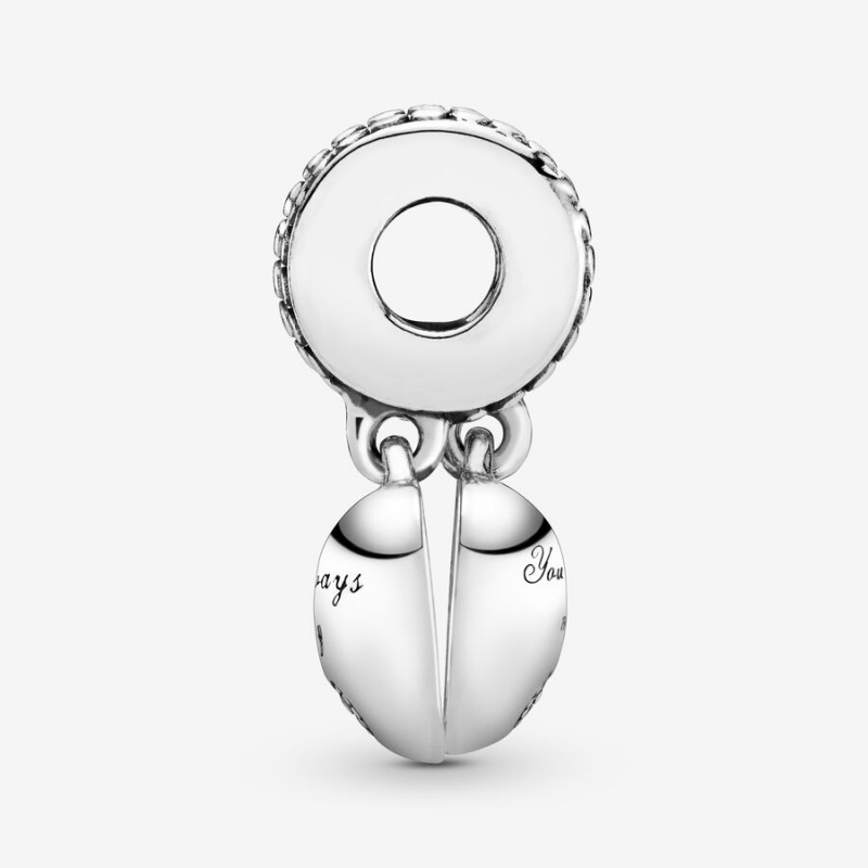 Pandora Mother & Daughter Hearts Dangle Charm Sterling Silver | 863LZRWPJ