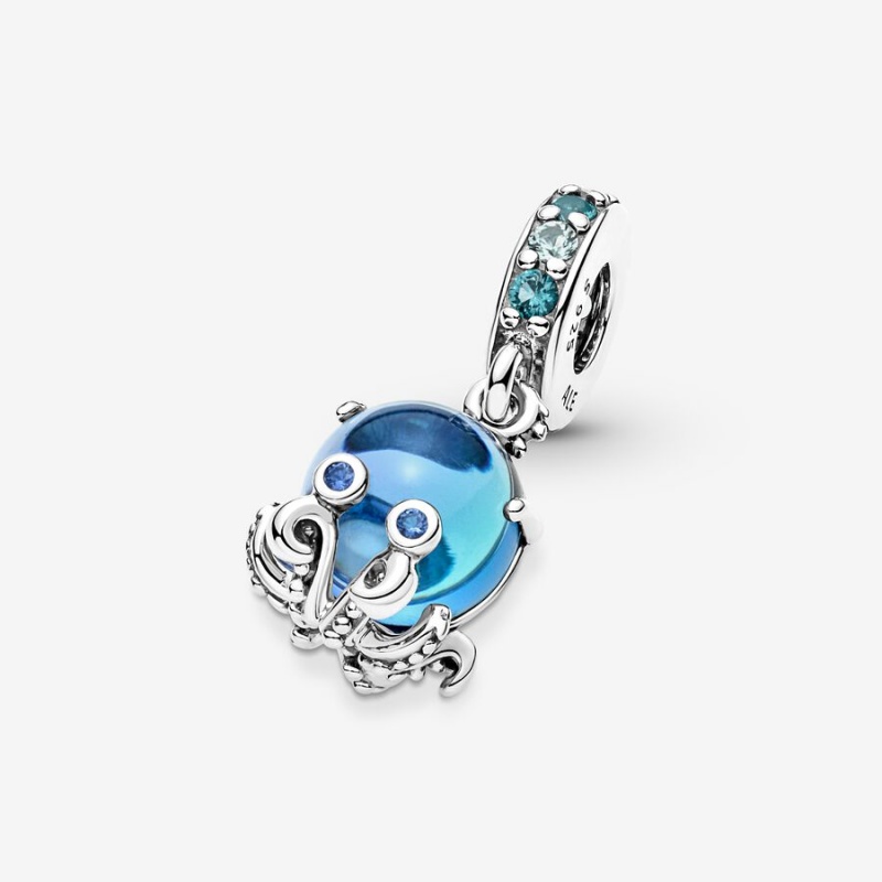 Pandora Murano Glass Cute Octopus Dangle Charm Sterling Silver | 890JBCMDK