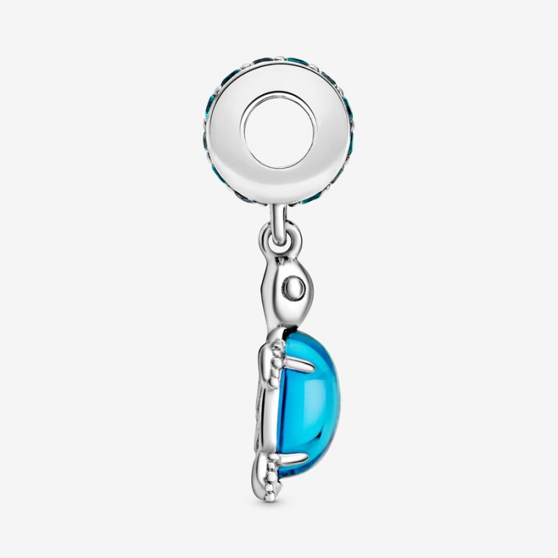 Pandora Murano Glass Sea Turtle Dangle Charm Sterling Silver | 917IDOQFT