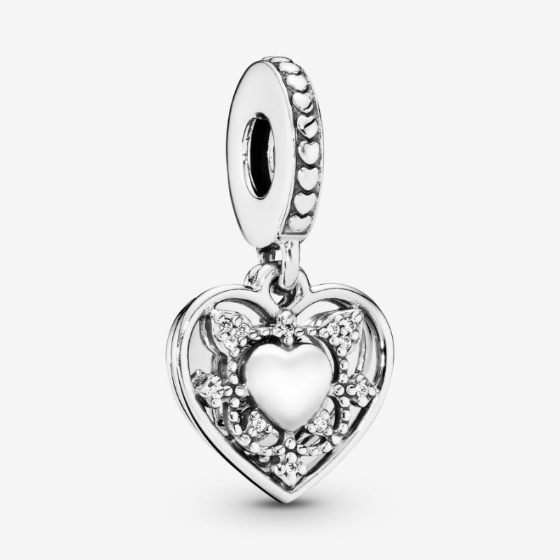 Pandora My Wife Always Heart Dangle Charm Sterling Silver | 240PJHWKF