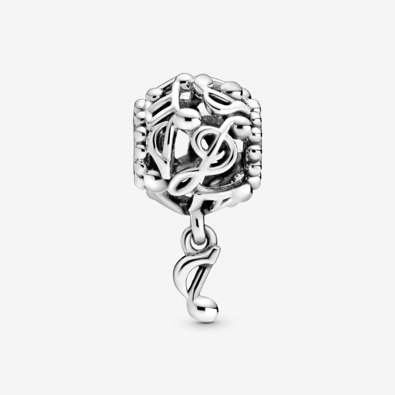 Pandora Openwork Music Notes Charm Sterling Silver | 804RITQKW