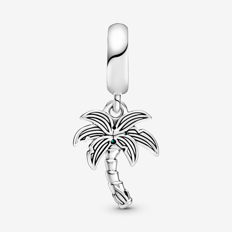 Pandora Palm Tree & Coconuts Dangle Charm Sterling Silver | 296UYRLMV