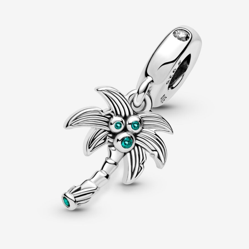 Pandora Palm Tree & Coconuts Dangle Charm Sterling Silver | 296UYRLMV