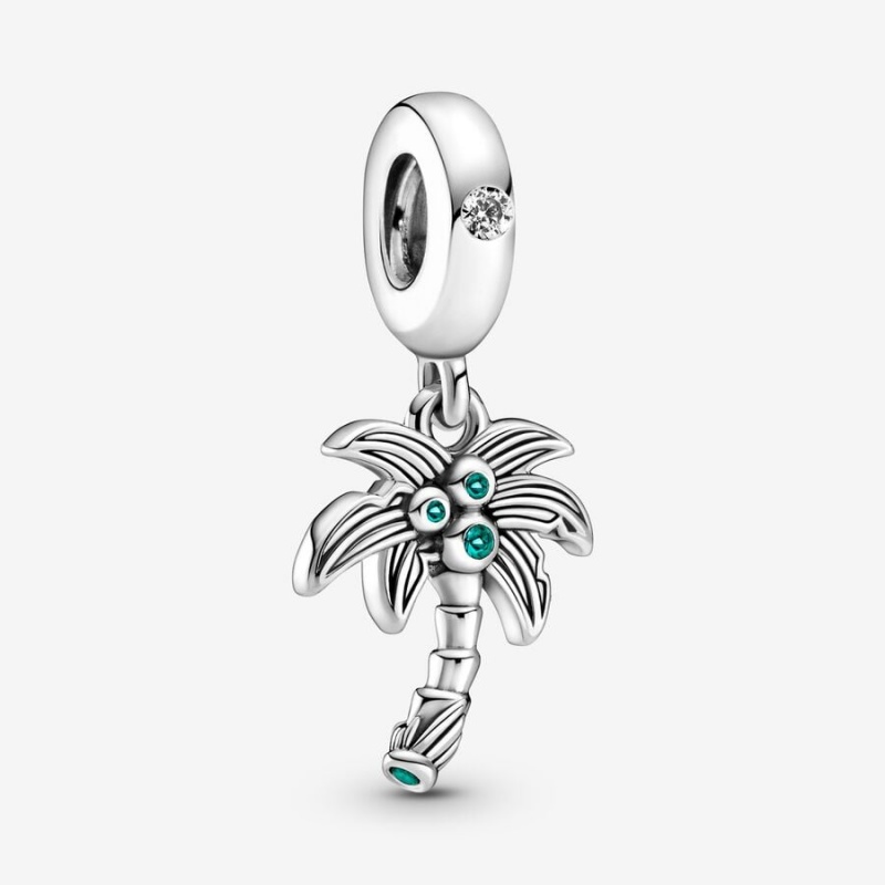 Pandora Palm Tree & Coconuts Dangle Charm Sterling Silver | 296UYRLMV