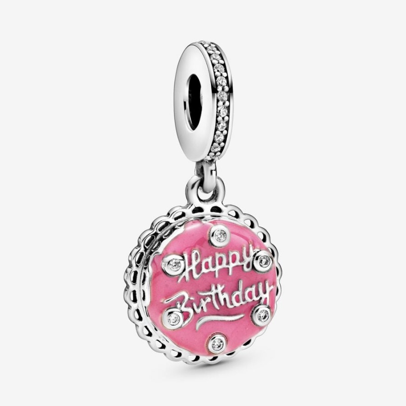 Pandora Pink Birthday Cake Dangle Charm Sterling Silver | 401MBIJOC