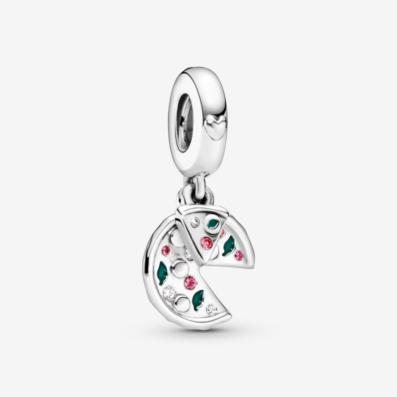 Pandora Pizza Love Dangle Charm Sterling Silver | 749DQZMSF