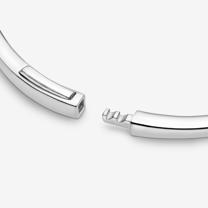 Pandora Polished Wishbone Bangle Sterling Silver | 473YGWLPC