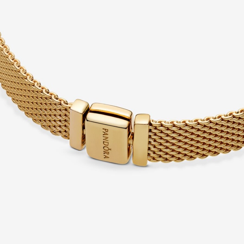 Pandora Reflexions™ Mesh Bracelet Gold Plated | 163WVDYFB